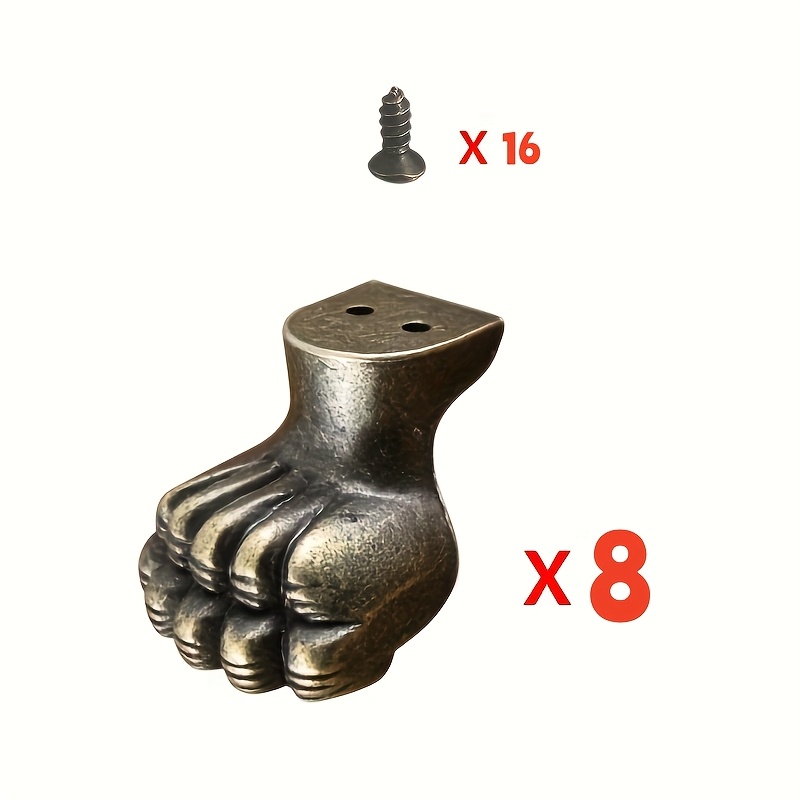 Furniture Hardware Antique - 8 peças de latão antigo para
