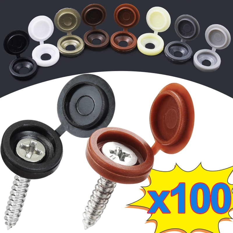 Furniture Hardware Hinges - 10/500 peças Capas Decorativas de Plástico