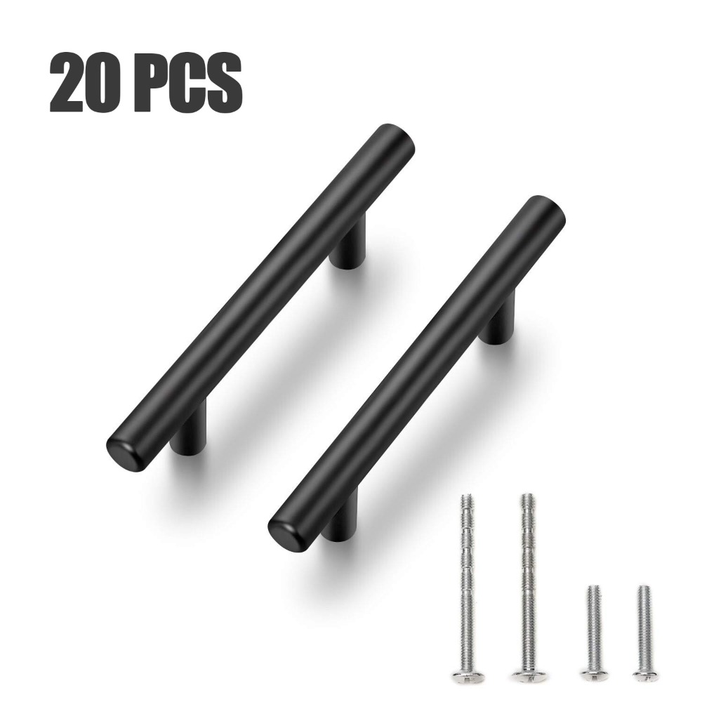 Furniture Rotating Hardware - 20 peças puxadores de armário preto