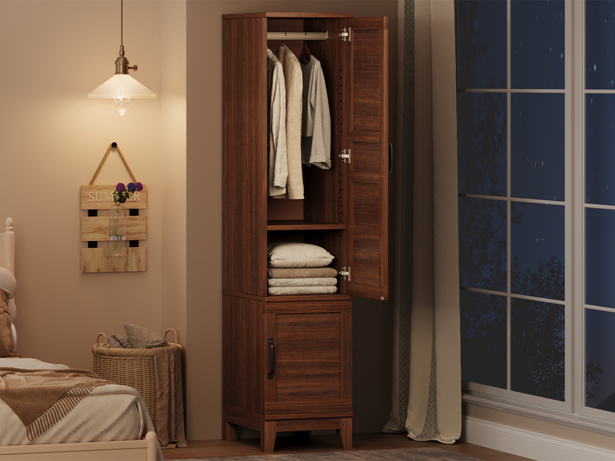 Furniture Hardware Hinges - Guarda-Roupa de Madeira – 183 cm