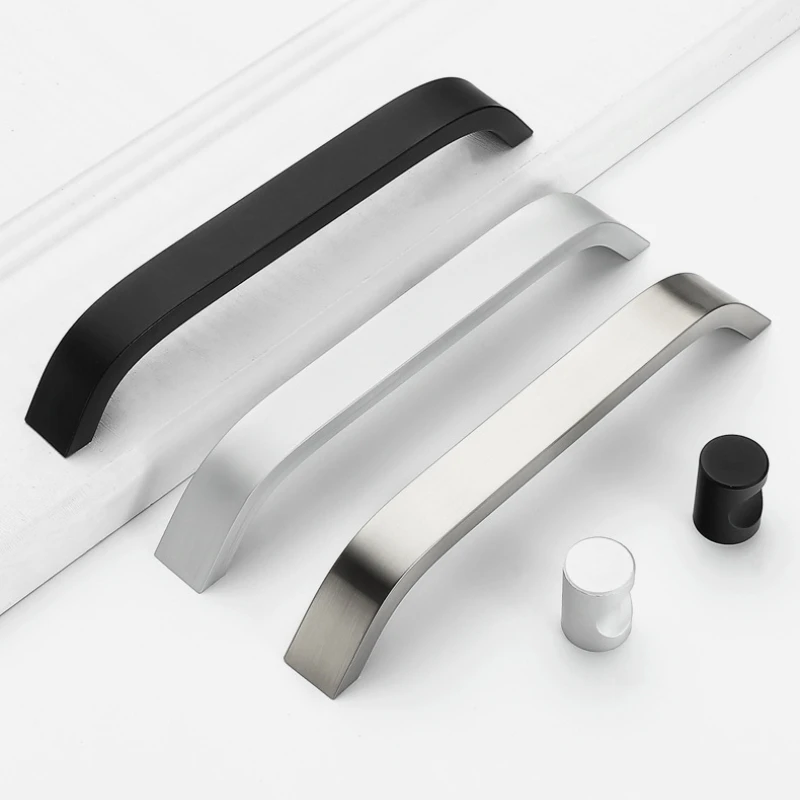 Furniture Rotating Hardware - Puxador Moderno Simples de Alumínio Branco