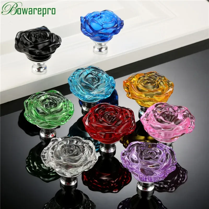 Bowarepro 50mm cristal rosa al - Furniture Hardware Products avaliação e preço