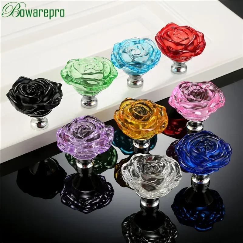 Bowarepro 50mm cristal rosa al - Furniture Hardware Products avaliação e preço