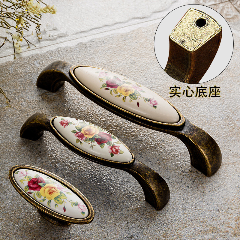 Puxador de Cerâmica Vintage pa - Vintage Furniture Hardware Pulls avaliação e preço