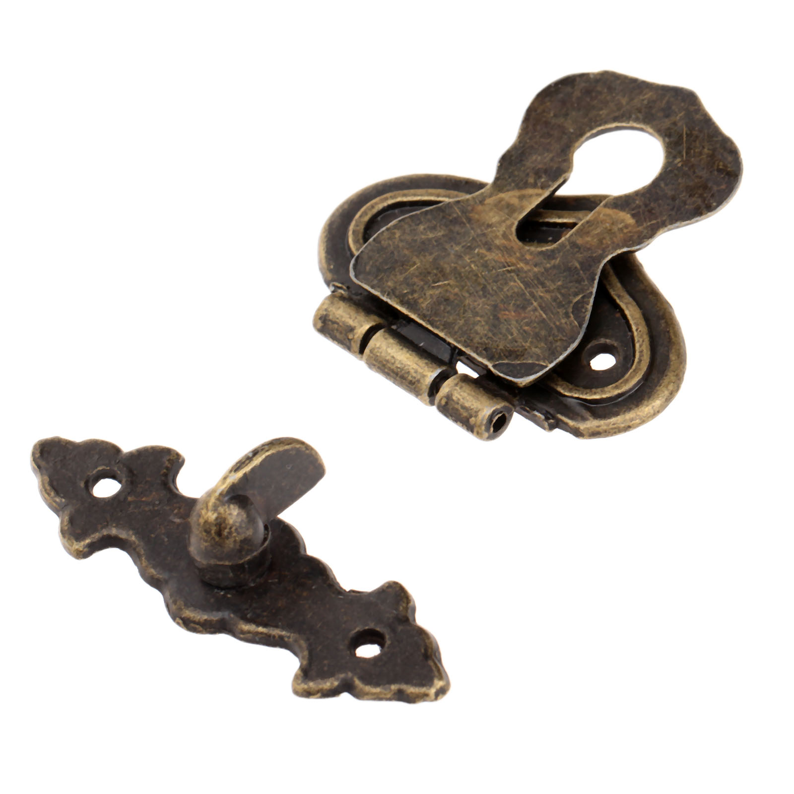 Antique Metal Lock com Parafus - Furniture Hardware Antique avaliação e preço