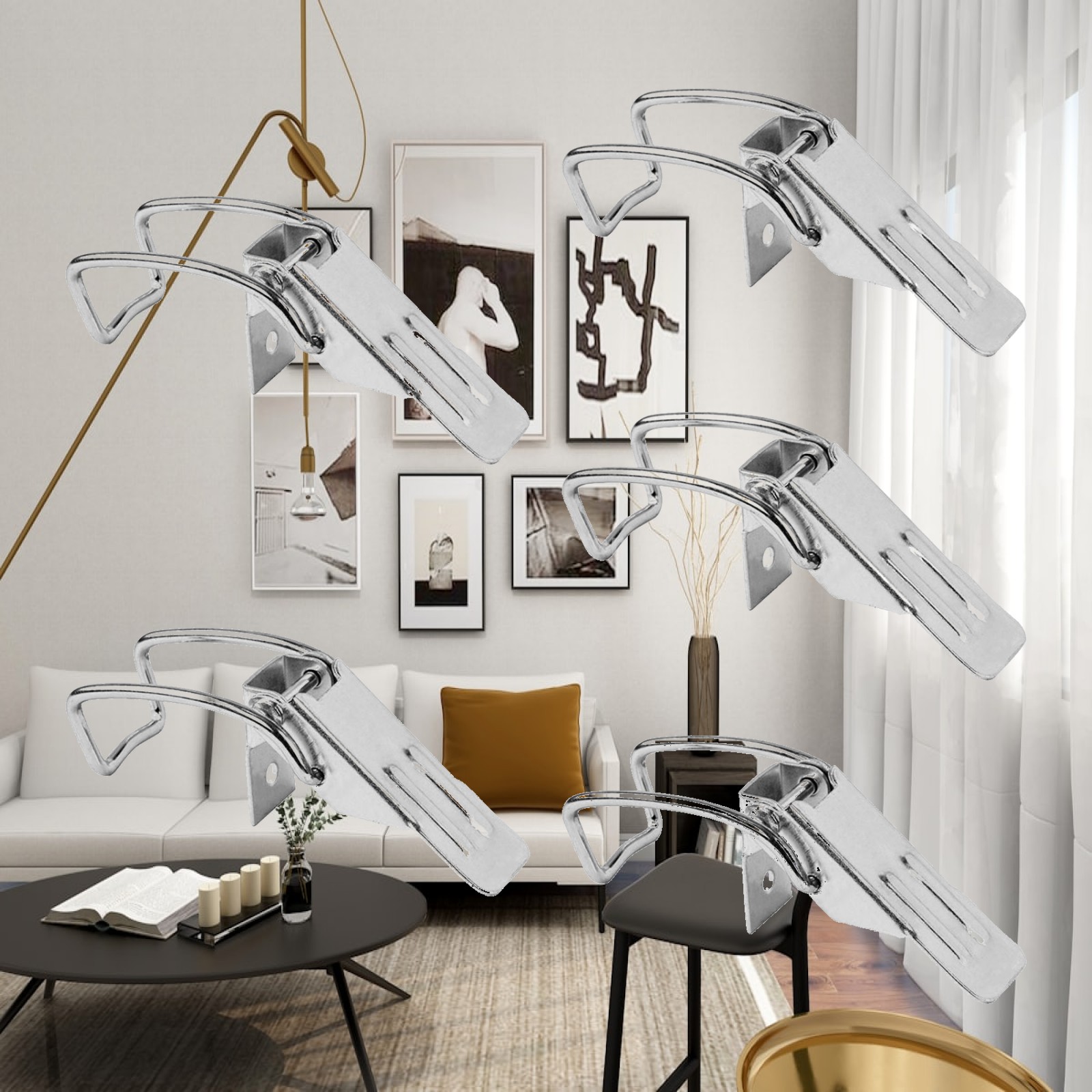 5x Fecho de Trinco Metálico Ro - Furniture Hardware Accessories avaliação e preço