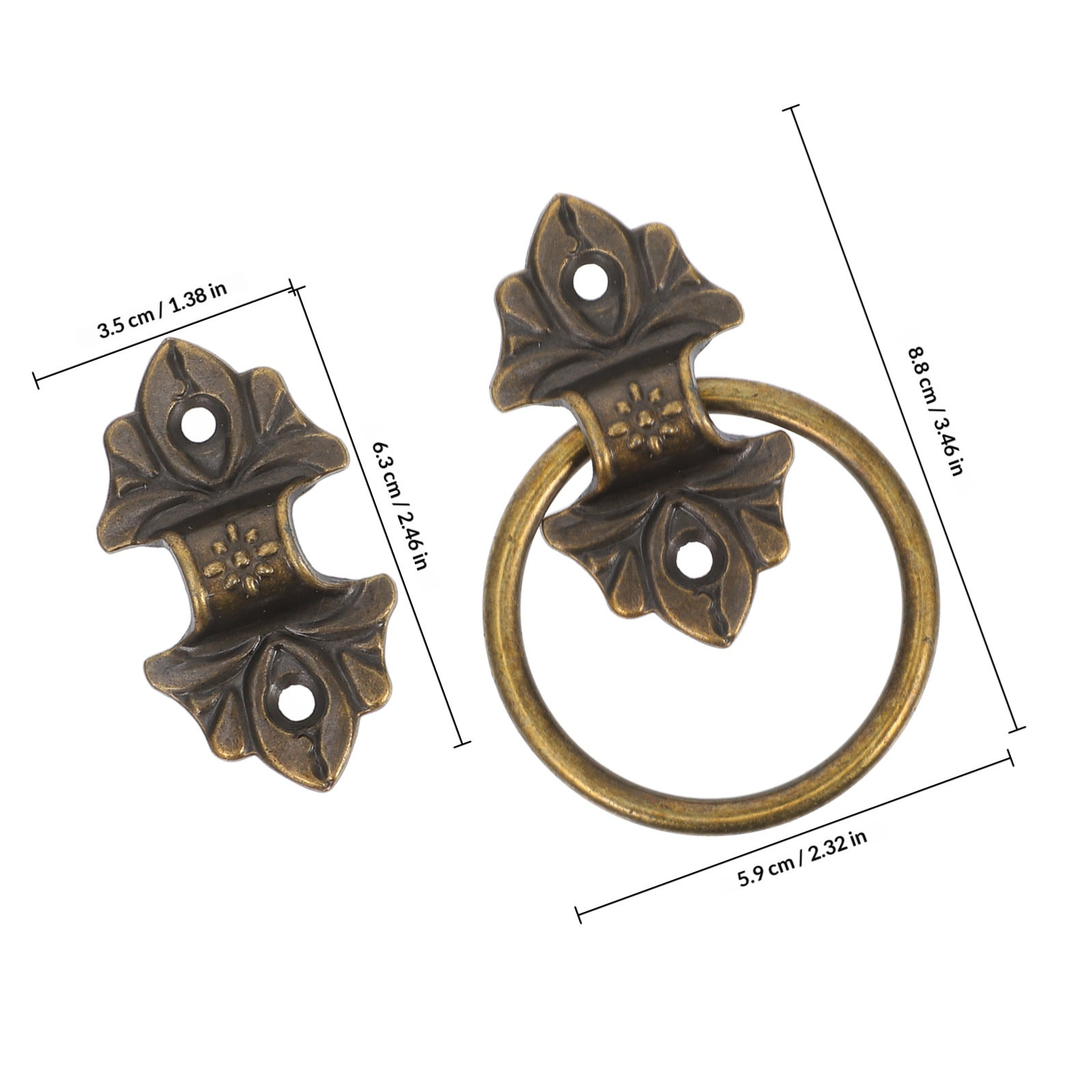 2 Peças de Puxadores de Armári - Vintage Furniture Hardware Pulls avaliação e preço