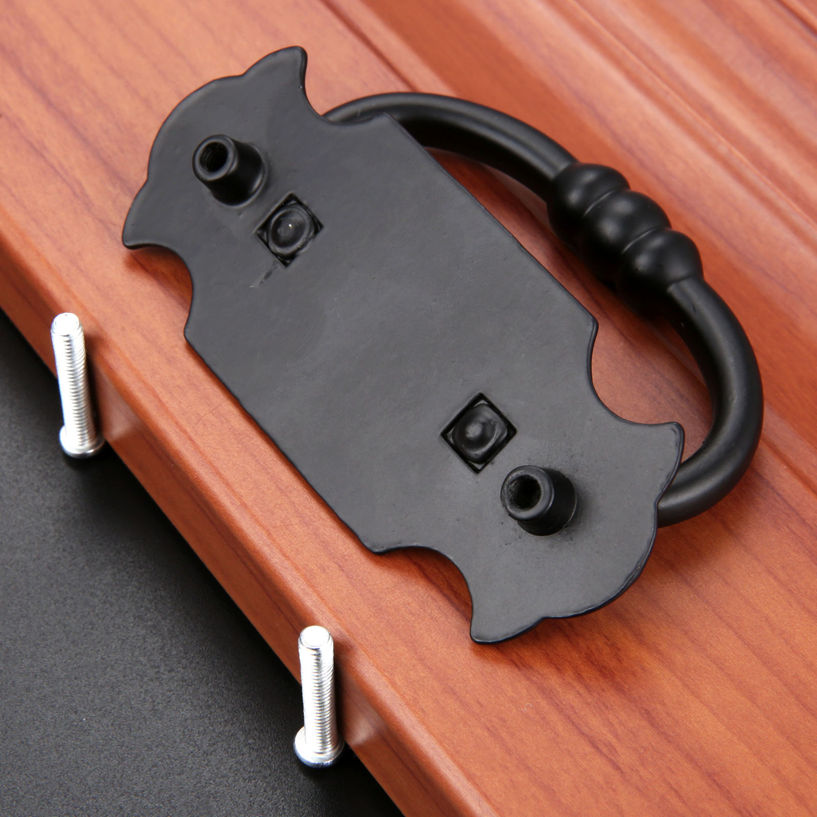 1pc 88*56mm preto lidar com li - Vintage Furniture Hardware Pulls avaliação e preço